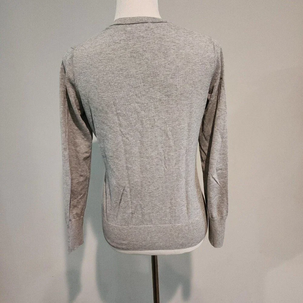 Banana Republic Womens Grau knit Long Sleeve top Size S stretch - Picture 5 of 9